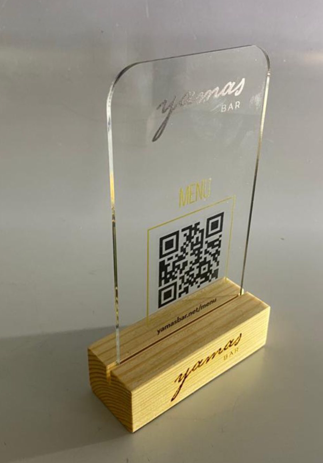 Acrylic QR Menu Stand | QR Code Display for Hotel, Restaurant, Pension & Bar Tables - Otimsan Shop