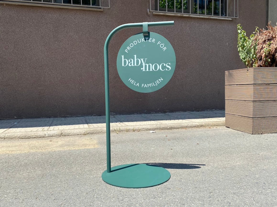 Portable Freestanding Hanging Sign – Double-Sided with Round Custom Logo Print - Otimsan Shop