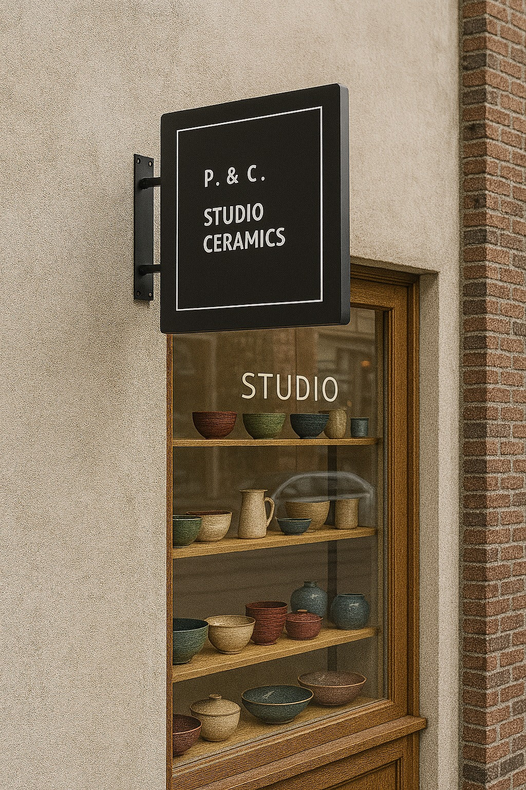 Double-Sided Durable Store Sign | Square, Printed Brand Logo - Otimsan Shop