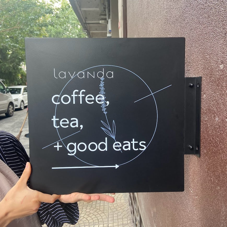 Double-Sided Budget Store Sign | Square Custom Logo Print - Otimsan Shop