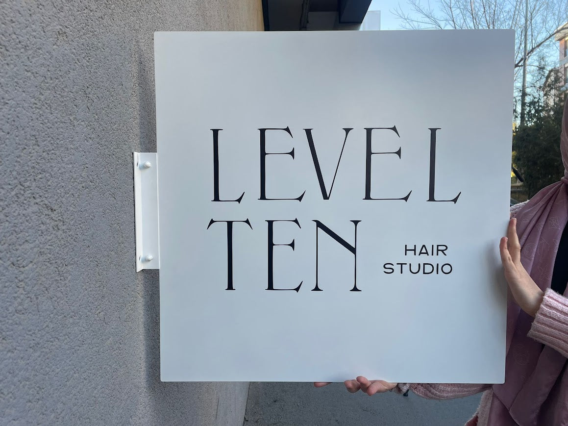 Double-Sided Budget Store Sign | Square Custom Logo Print - Otimsan Shop