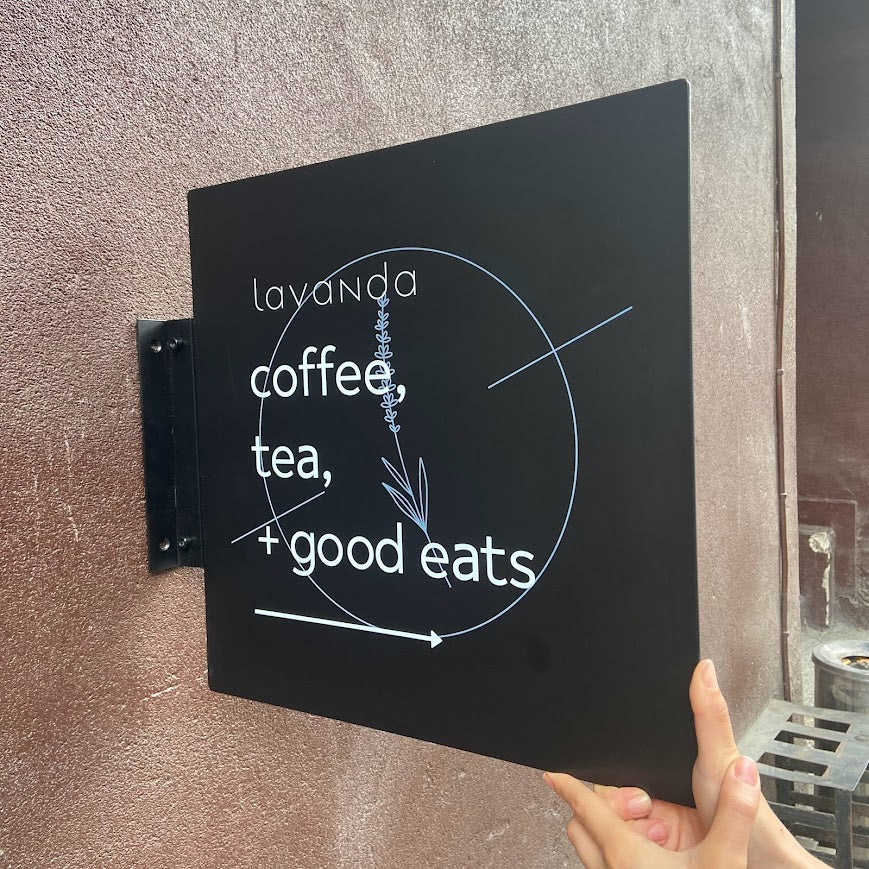 Double-Sided Budget Store Sign | Square Custom Logo Print - Otimsan Shop