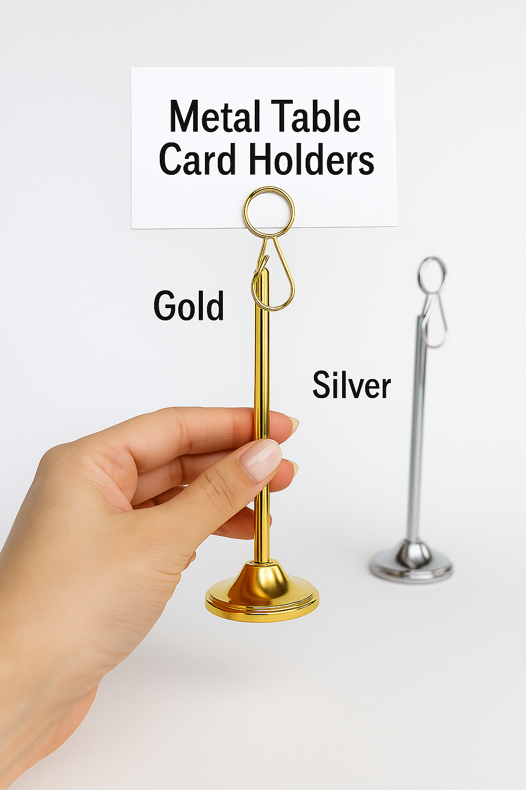 Food Label Stand – Metal Tabletop Card Holder, Label Holder & Price Display - Otimsan Shop