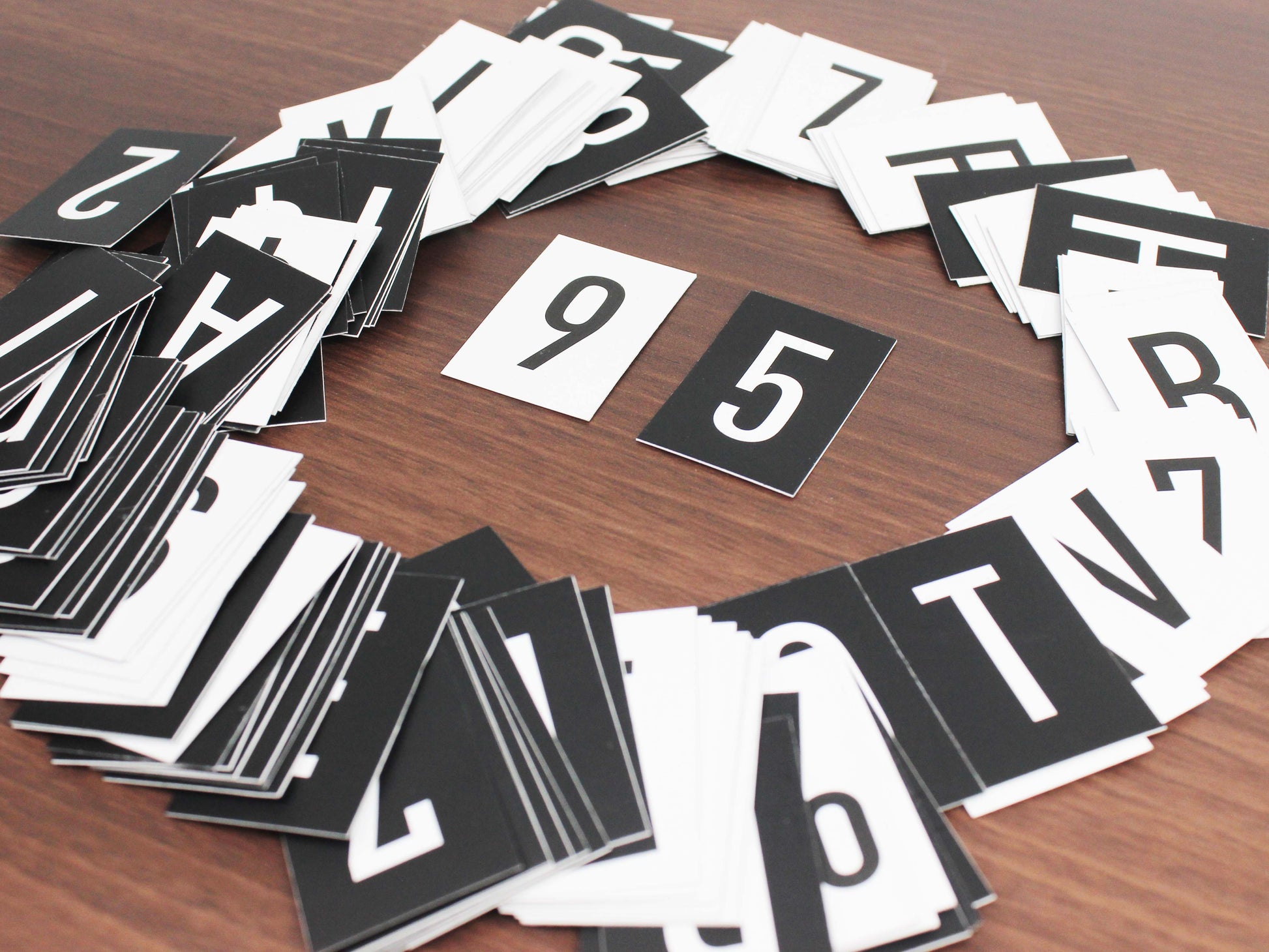 Double-Sided Card Letter Set – Ready 250-Piece Letter Pack for Menus and Announcements - Otimsan Shop