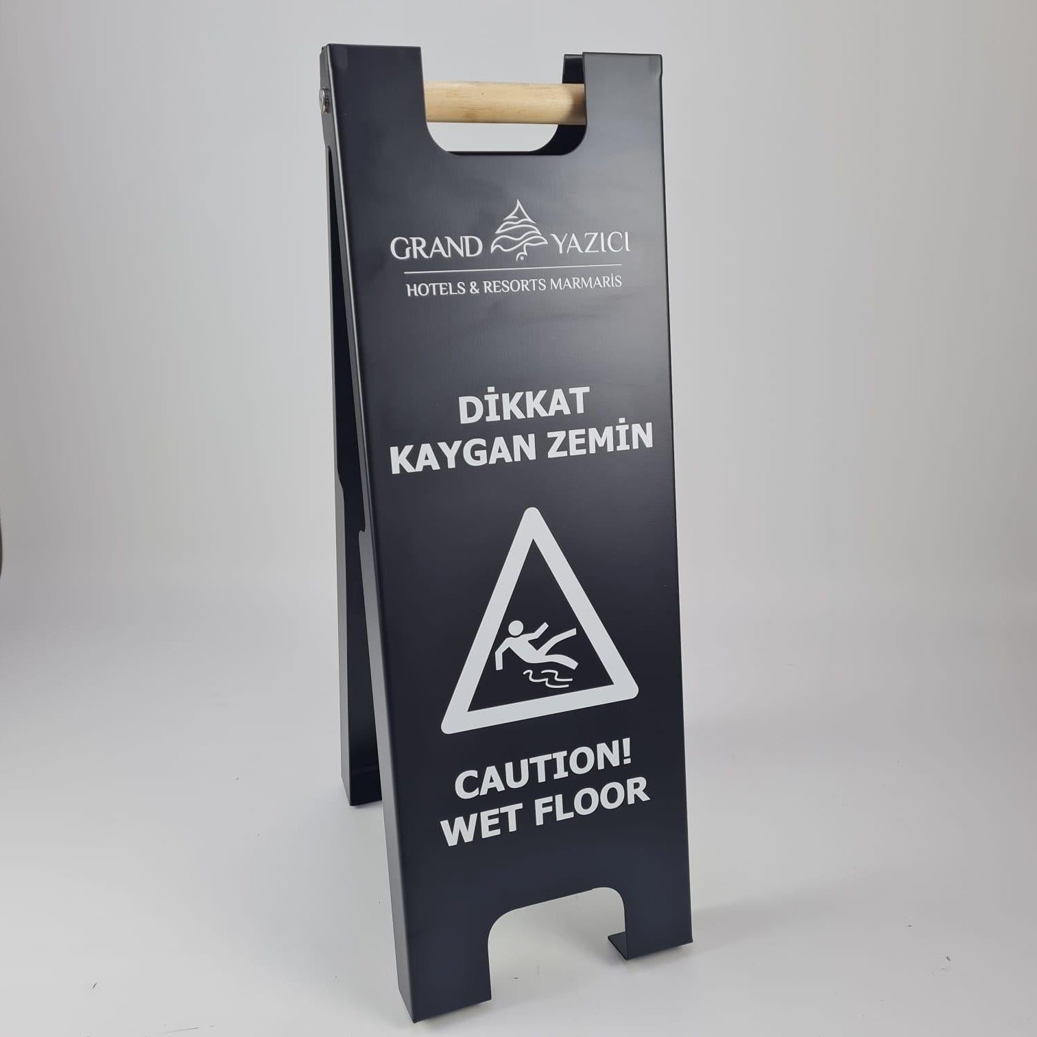 Wet Floor Sign Stand | Metal Foldable Double-Sided Portable Sign - Otimsan Shop