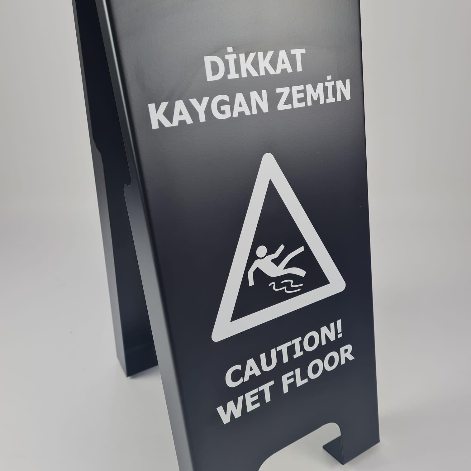 Wet Floor Sign Stand | Metal Foldable Double-Sided Portable Sign - Otimsan Shop