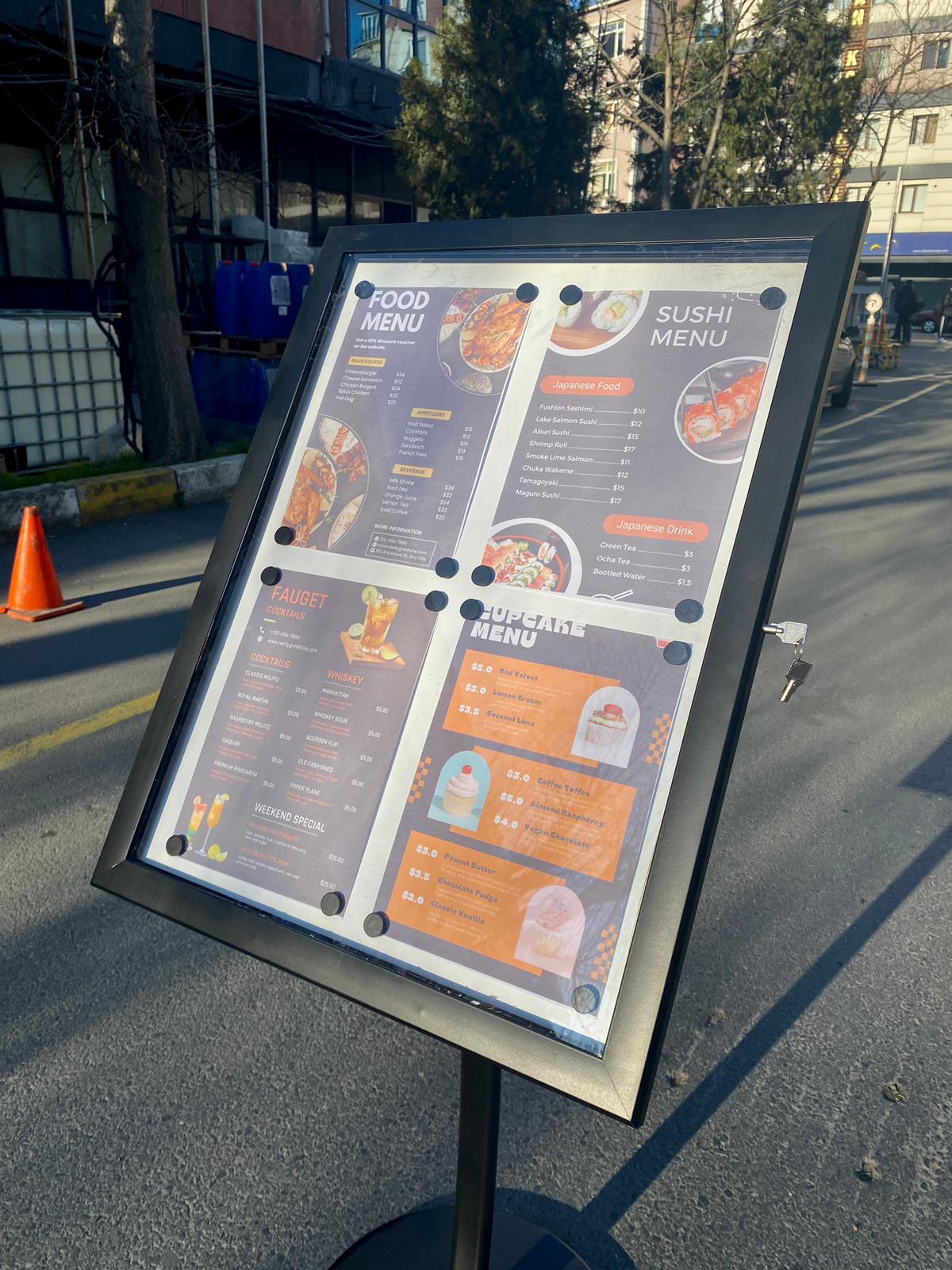 Freestanding Menu Board - Otimsan Shop