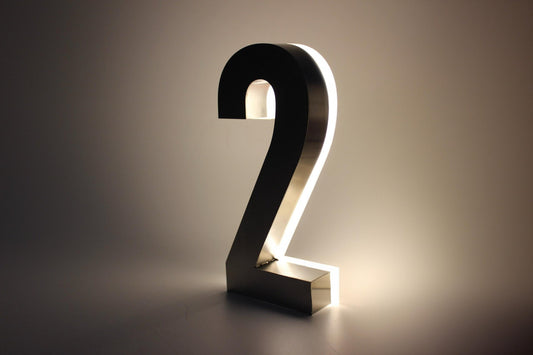 Illuminated Door Number | Stainless Steel & LED Lit Number Sign - Otimsan Shop