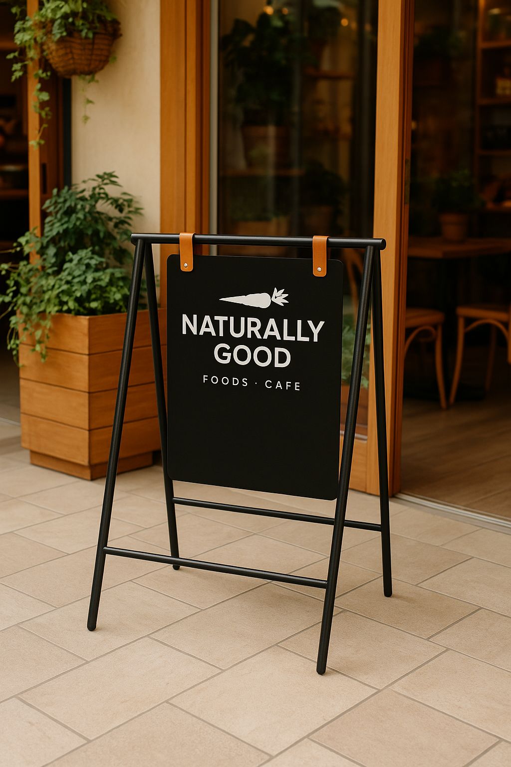 Magnetic Double-Sided Sidewalk Sign | Foldable Storefront Board with Printed Brand Logo - Otimsan Shop