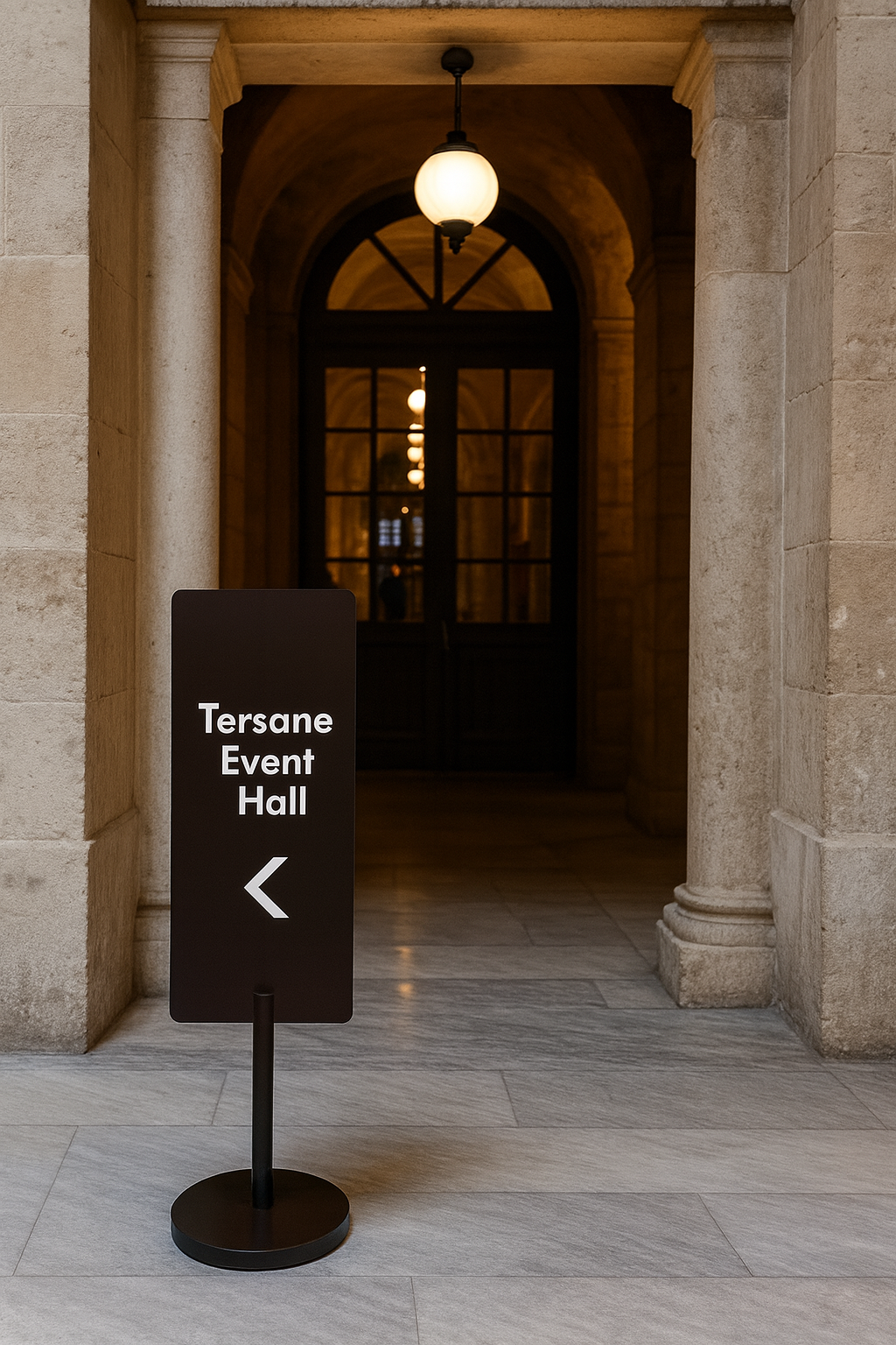 Freestanding Directional Sign | Metal Information Board for Events, Parking Areas, and Entrances - Otimsan Shop