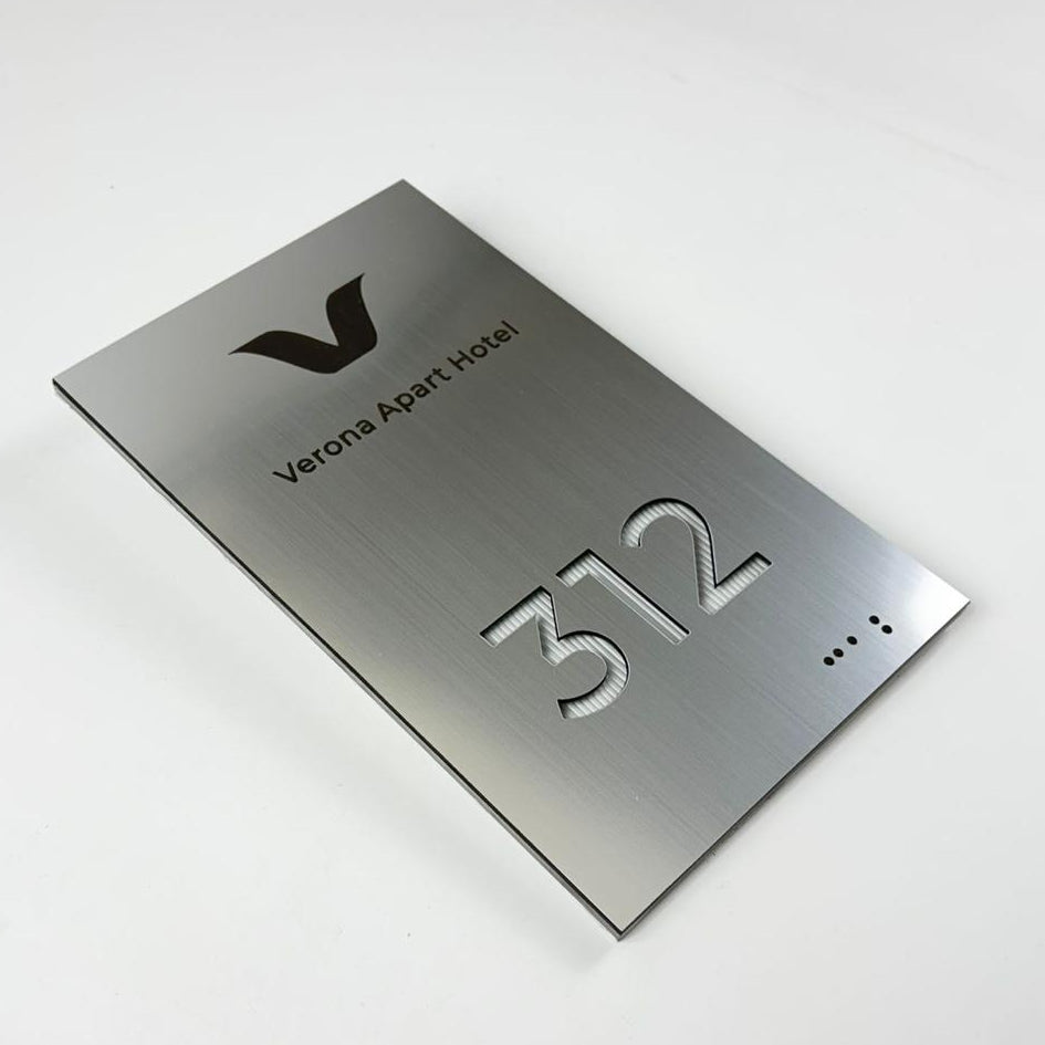 Chrome Finish Stainless Steel Illuminated Room Number – For Hotels & Apartments - Otimsan Shop