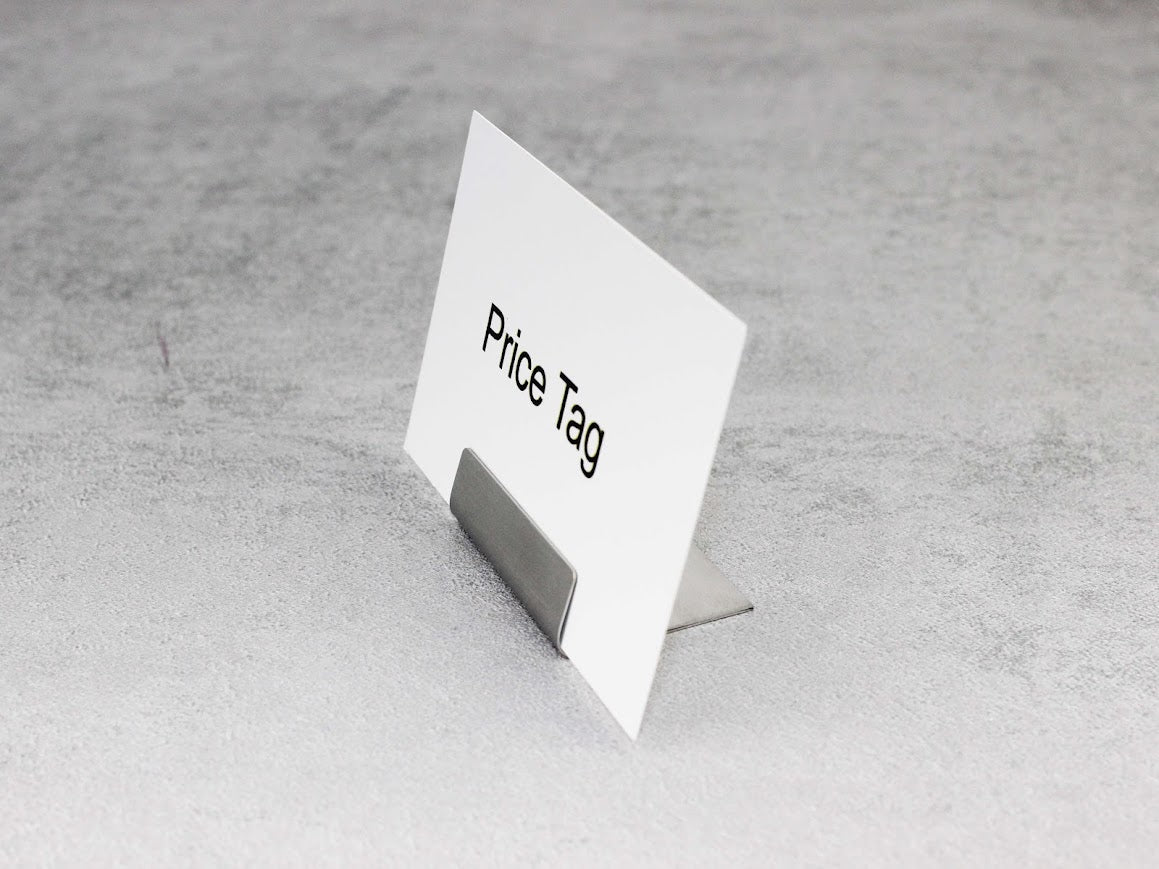 Name Tag & Label Holder – Multi-Purpose Card Stand for Buffet and Presentation Areas | Brass & Silver Color Options - Otimsan Shop