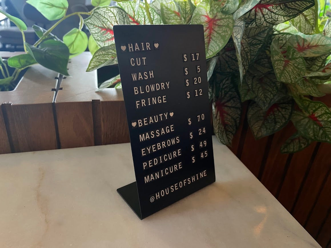 Magnetic Price List Board - Otimsan Shop