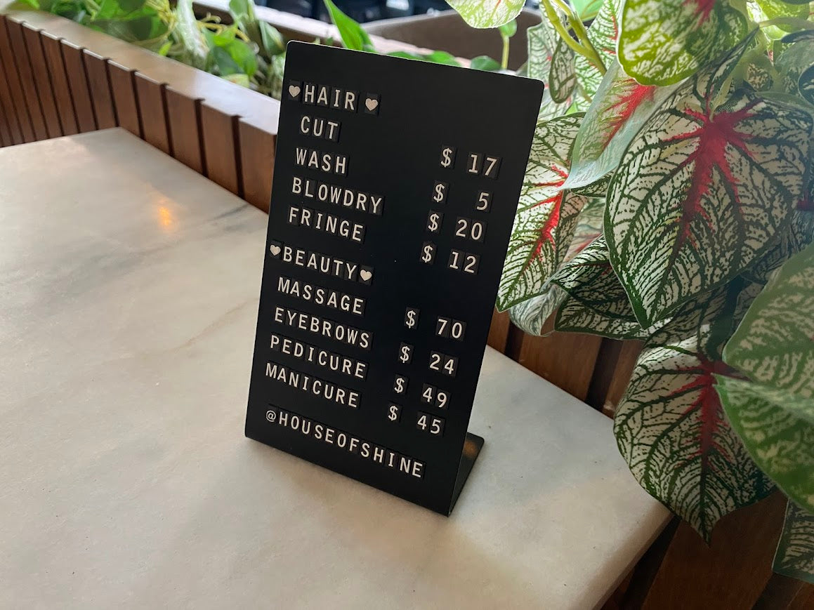 Magnetic Price List Board - Otimsan Shop