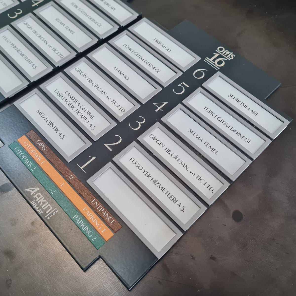 Modular Elevator Floor Information Panel – Removable Nameplate System - Otimsan Shop