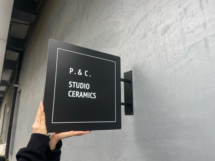 Double-Sided Durable Store Sign | Square, Printed Brand Logo - Otimsan Shop