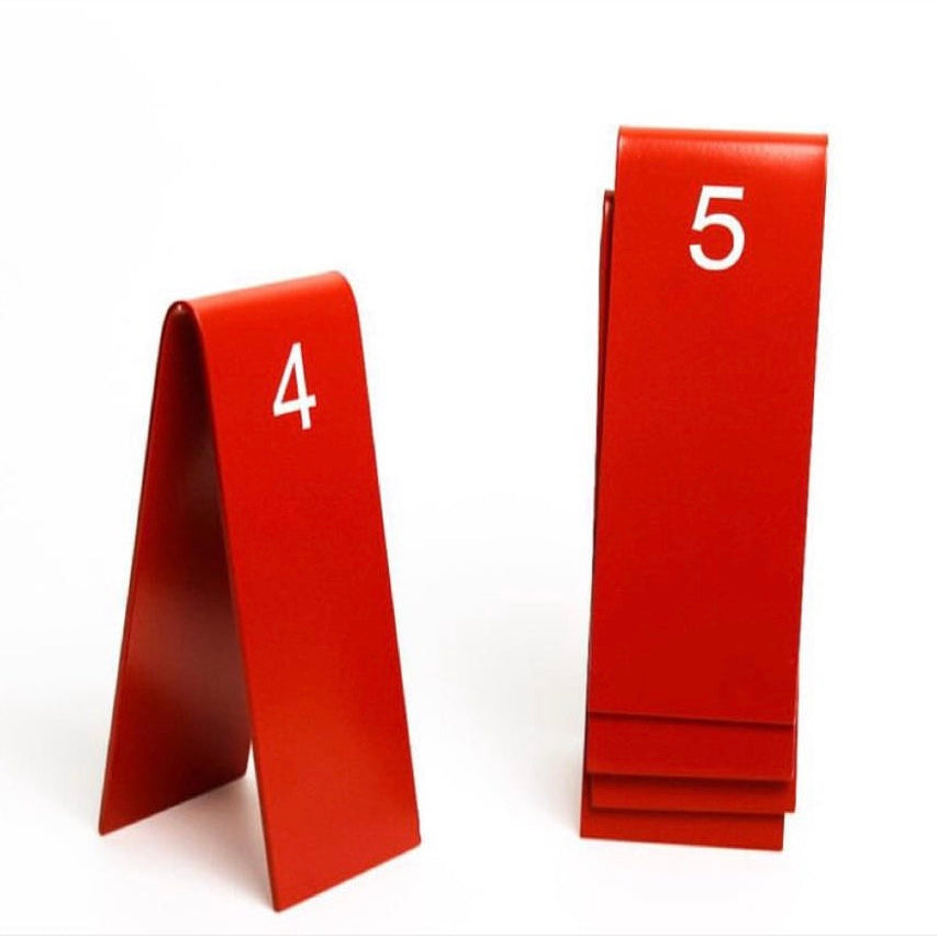 Table Number Stand | QR Code, Double-Sided & Custom Logo Design for Restaurants & Cafés - Otimsan Shop