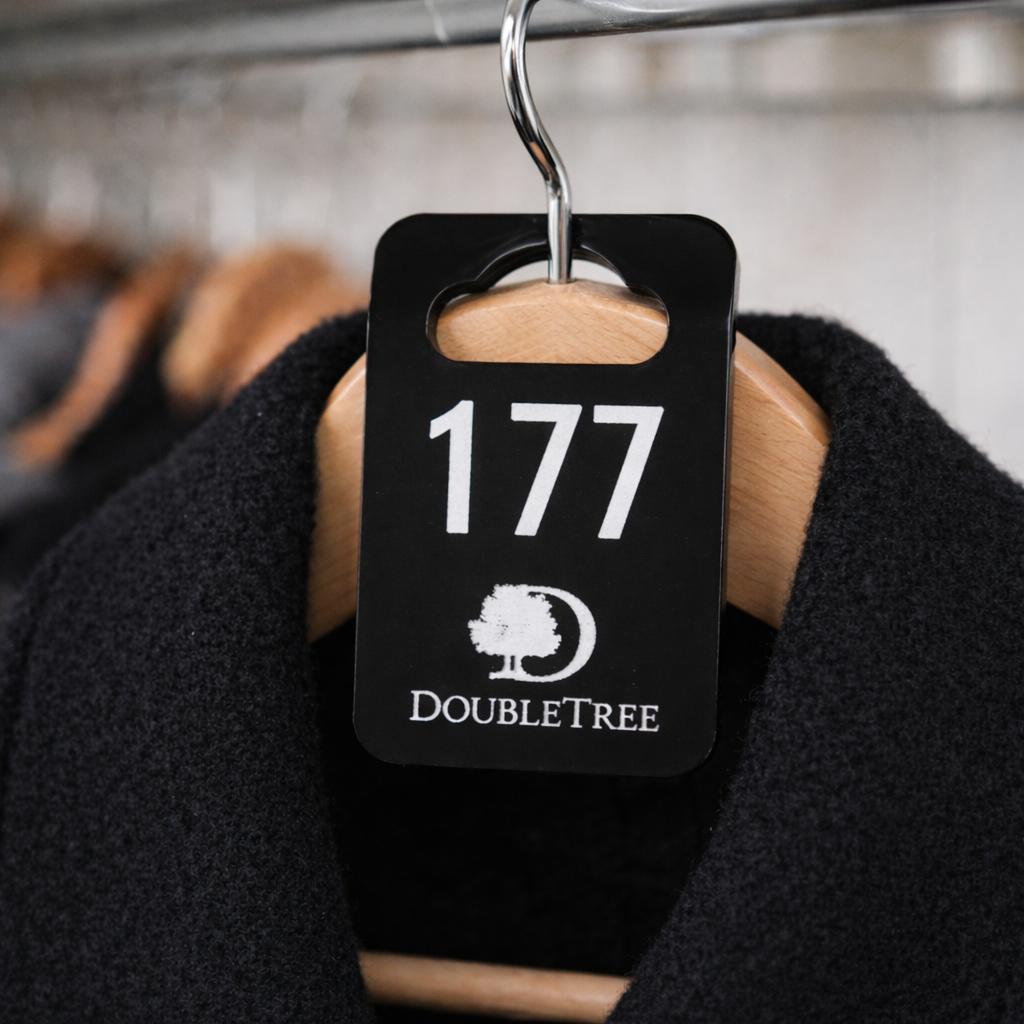 Plexiglass Cloakroom Number Tag | Custom Logo Coat Check Tag for Hotels & Restaurants - Otimsan Shop
