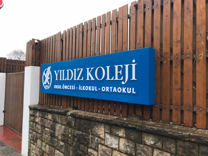 Custom Production – Illuminated Logo Entrance Sign | Embossed Letter Corporate Box Signage - Otimsan Shop