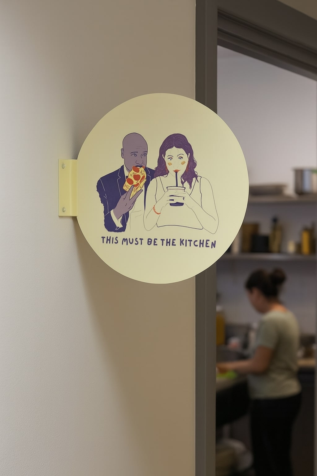 Double-Sided Budget Store Sign | Round Custom Logo Print - Otimsan Shop