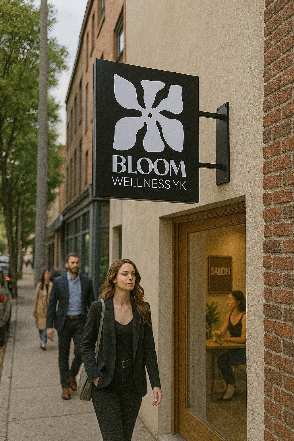 Double-Sided Durable Store Sign | Square, Printed Brand Logo - Otimsan Shop