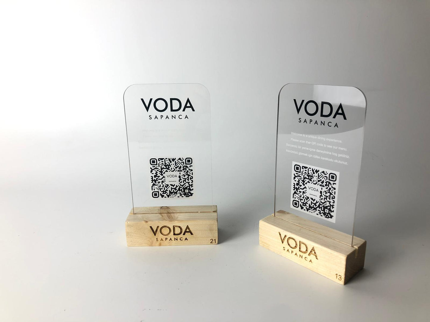 Acrylic QR Menu Stand | QR Code Display for Hotel, Restaurant, Pension & Bar Tables - Otimsan Shop