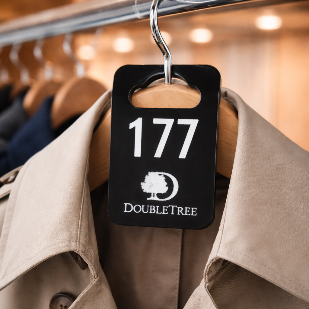 Plexiglass Cloakroom Number Tag | Custom Logo Coat Check Tag for Hotels & Restaurants - Otimsan Shop