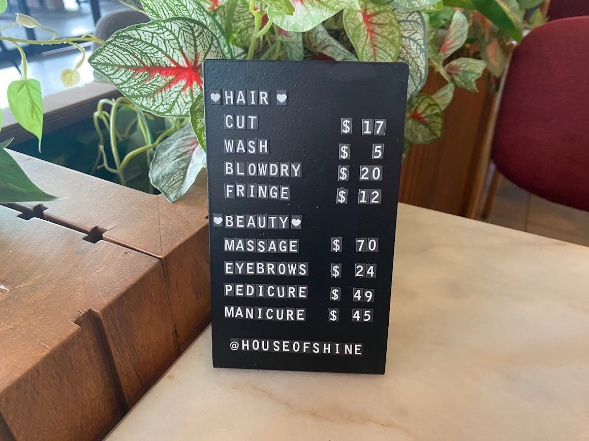 Magnetic Price List Board - Otimsan Shop
