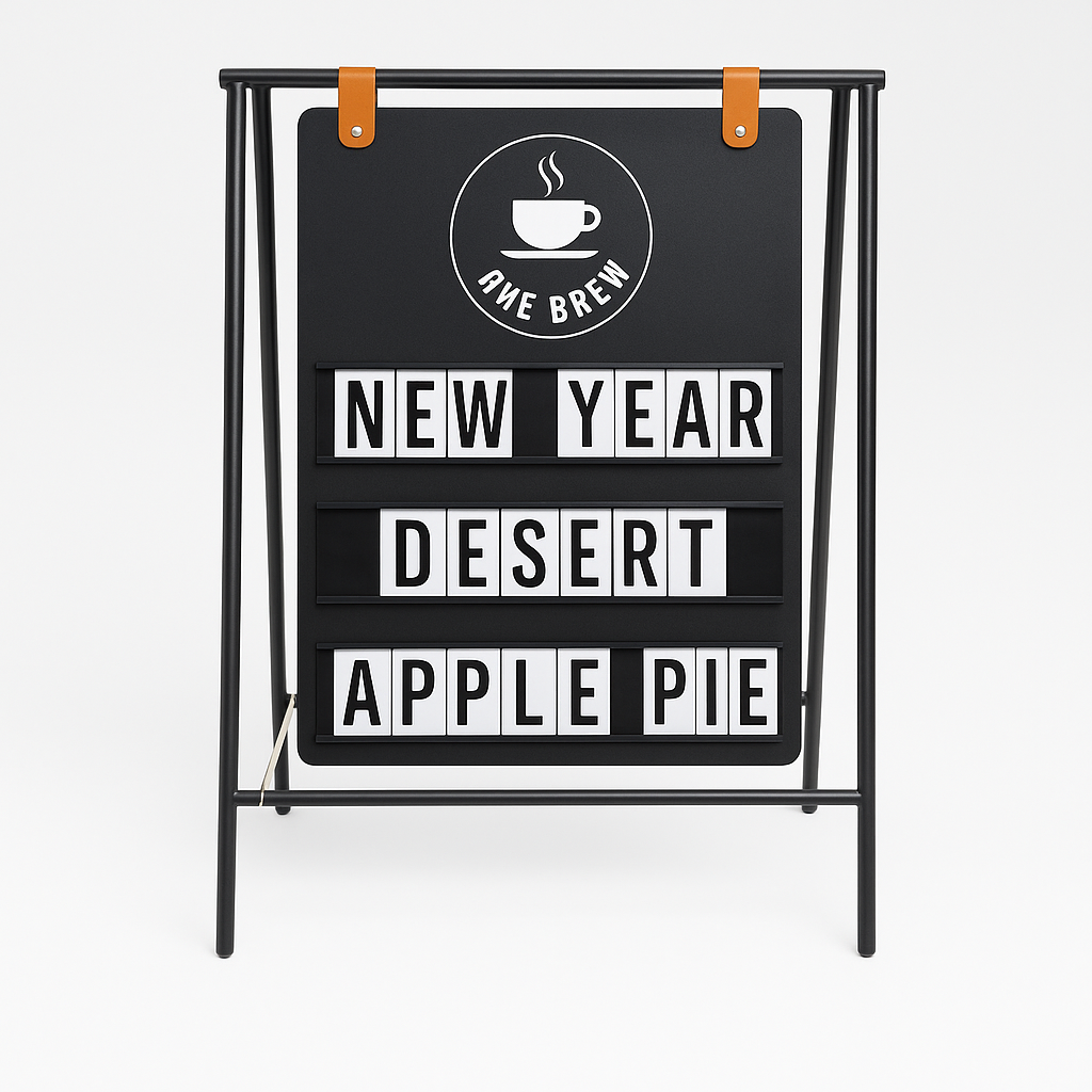 Magnetic Double-Sided Sidewalk Sign | Foldable Storefront Board with Printed Brand Logo - Otimsan Shop