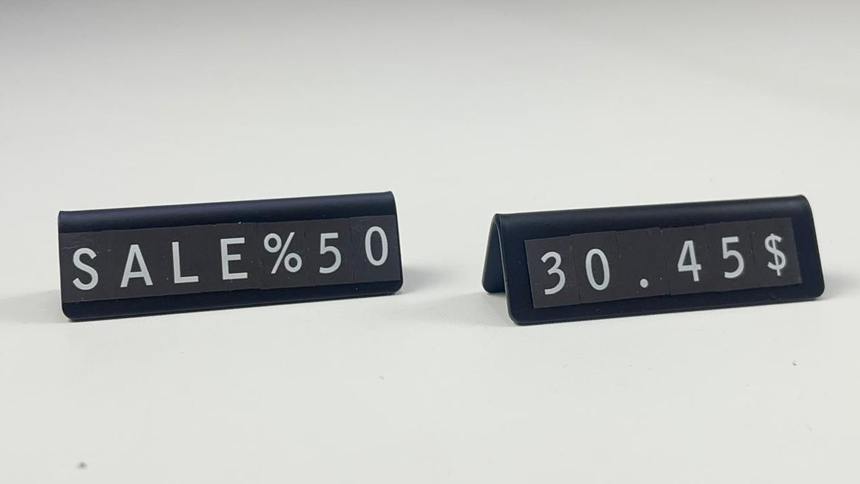 Magnetic Price Tag Set | 20-Piece Price Display Stand for Stores & Showcases - Otimsan Shop
