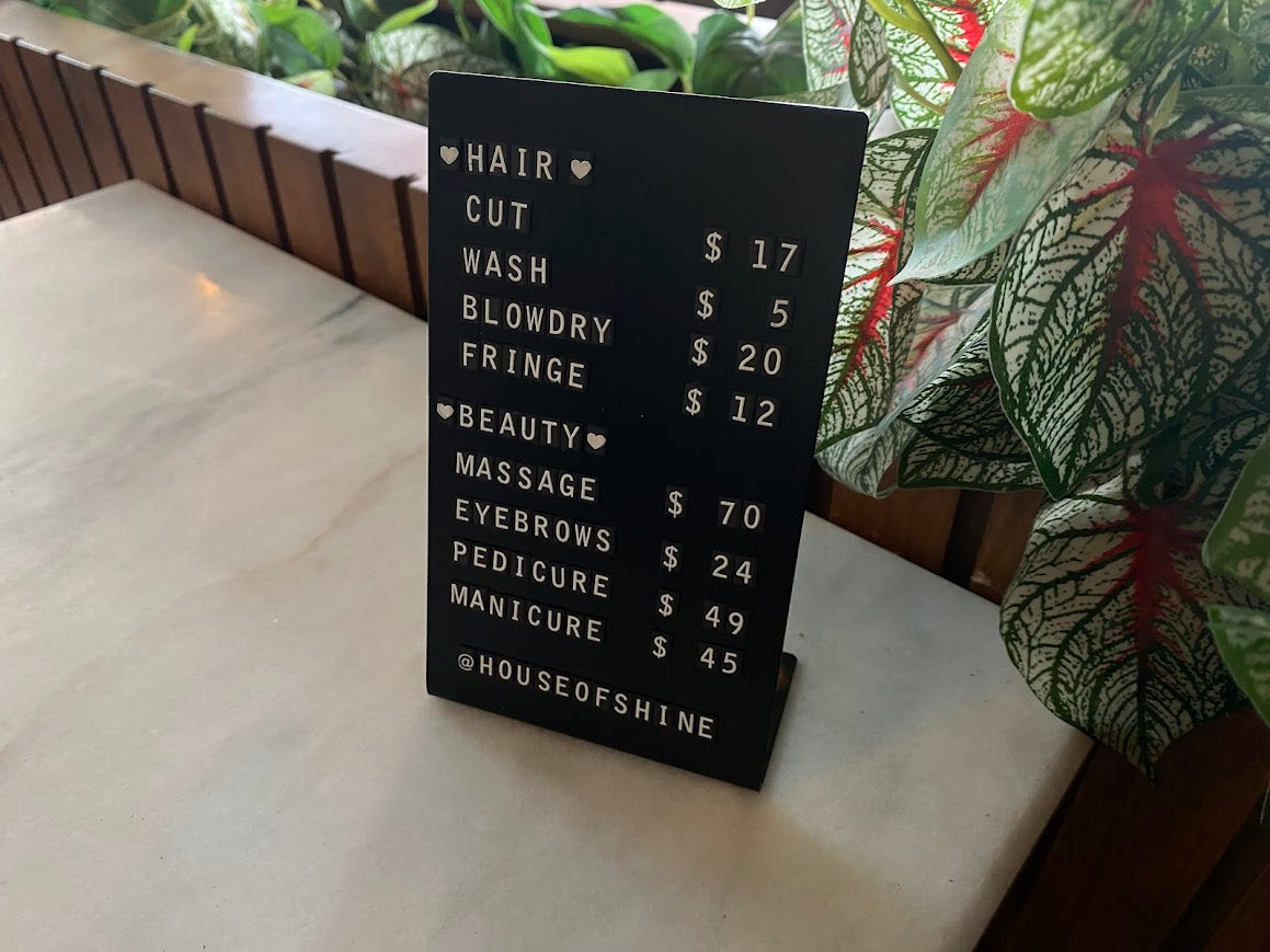 Magnetic Price List Board - Otimsan Shop