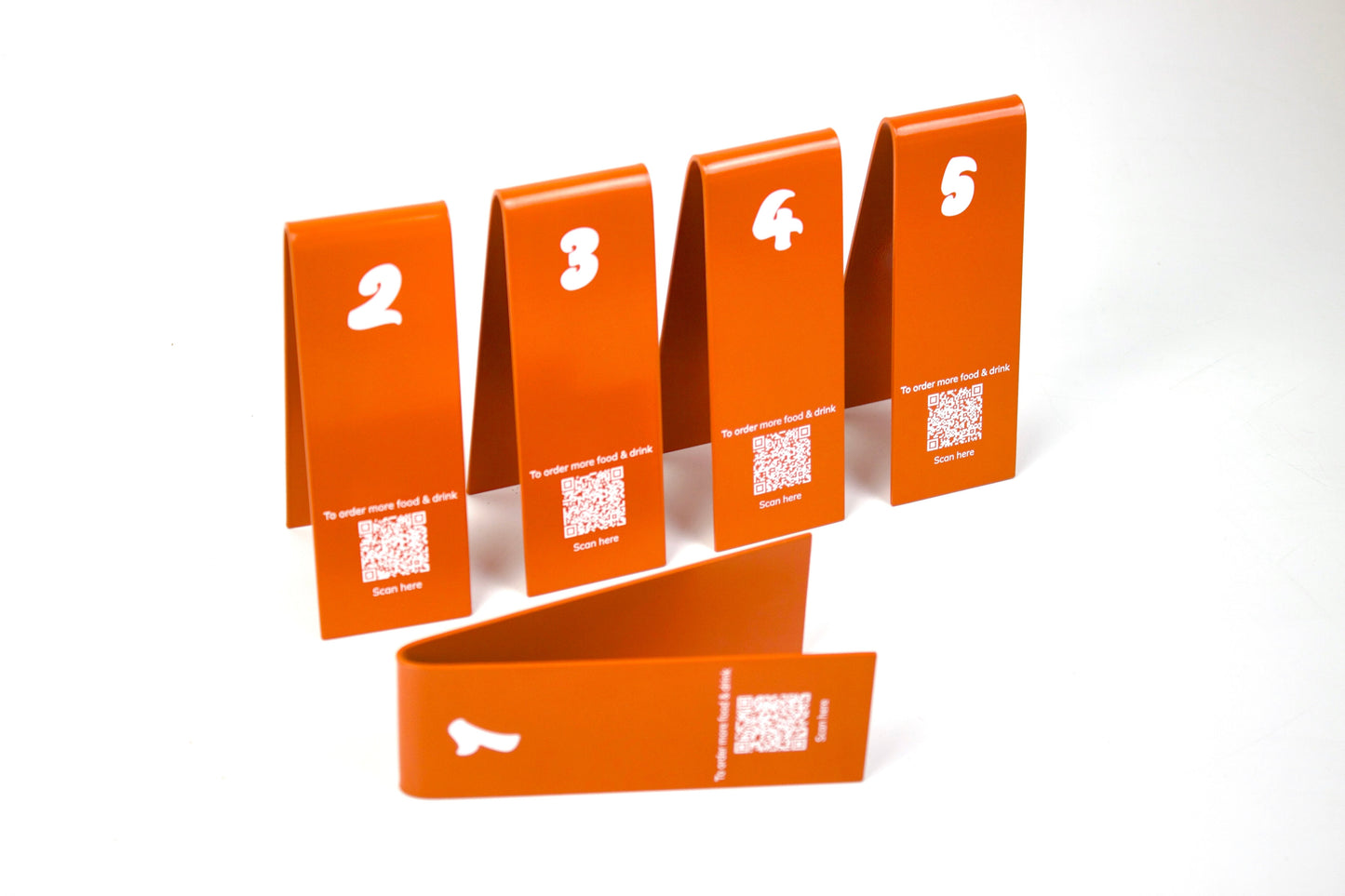 Table Number Stand | QR Code, Double-Sided & Custom Logo Design for Restaurants & Cafés - Otimsan Shop