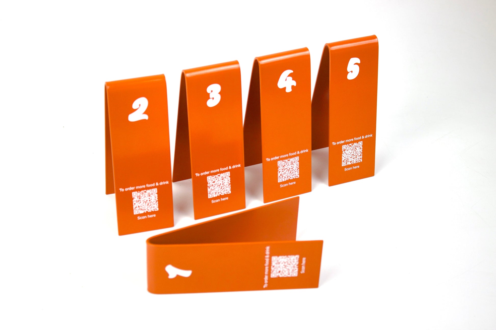 Table Number Stand | QR Code, Double-Sided & Custom Logo Design for Restaurants & Cafés - Otimsan Shop