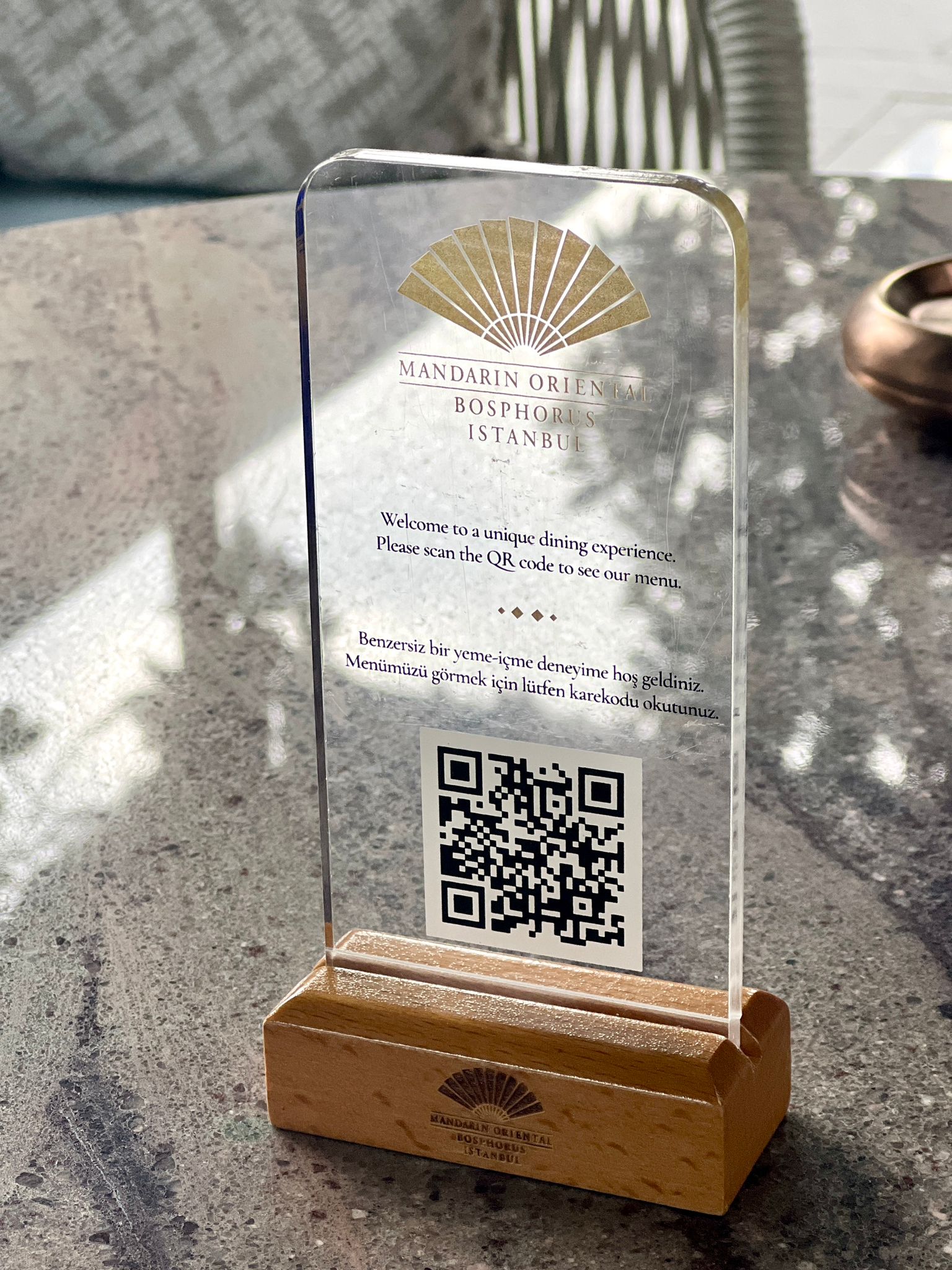 Acrylic QR Menu Stand | QR Code Display for Hotel, Restaurant, Pension & Bar Tables - Otimsan Shop