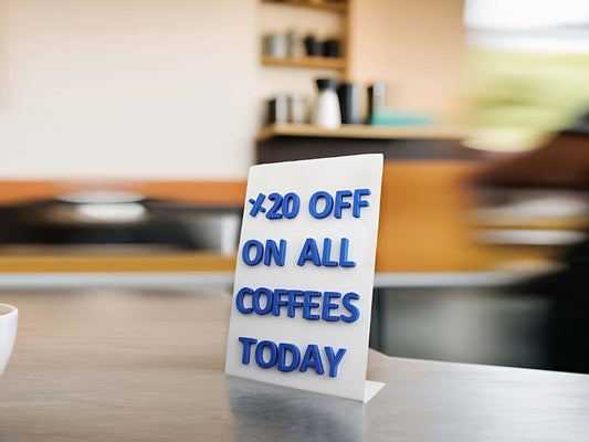 3-Piece Magnetic Tabletop Menu & Campaign Stand – Countertop Information Display Board - Otimsan Shop