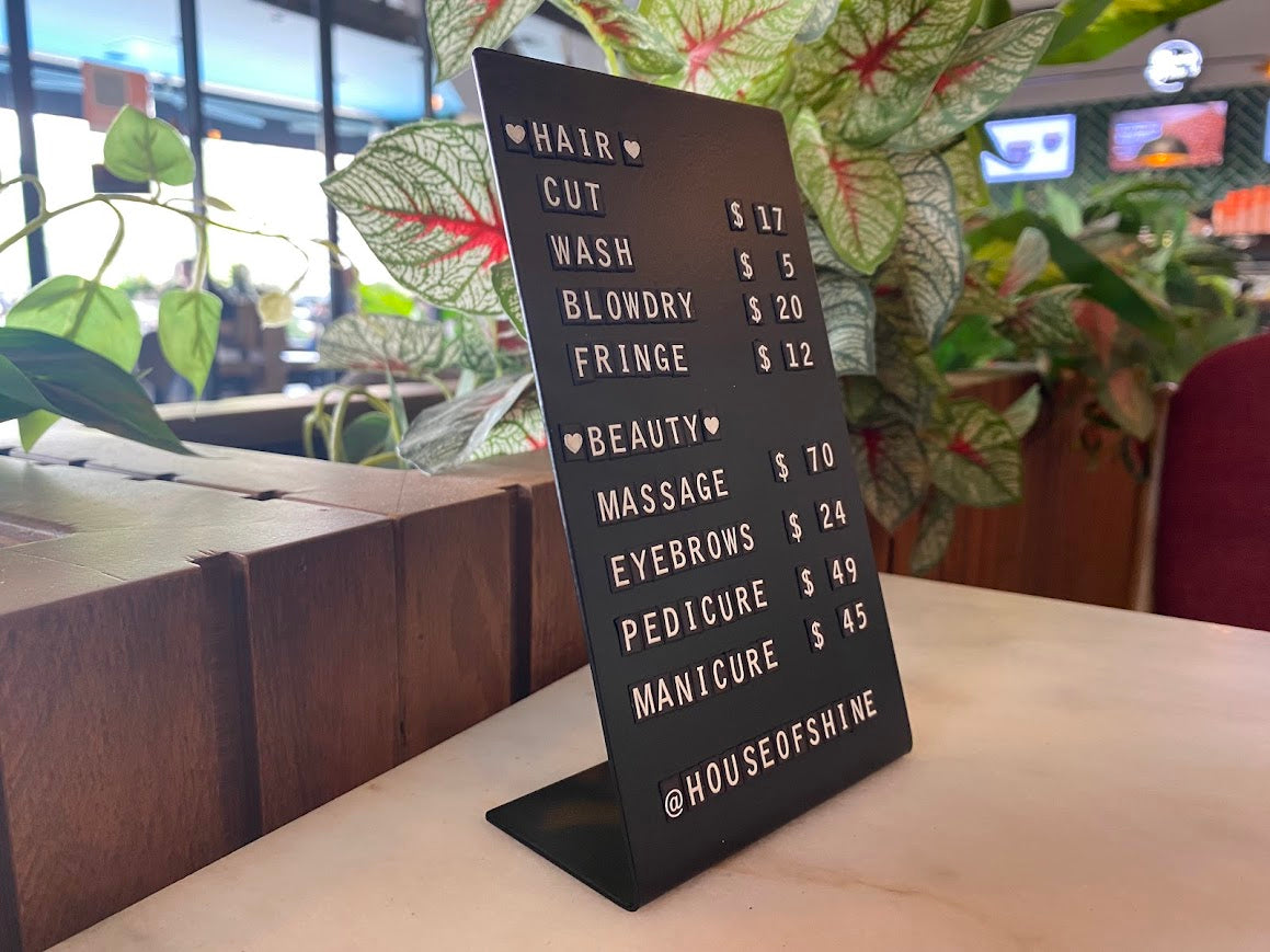 Magnetic Price List Board - Otimsan Shop