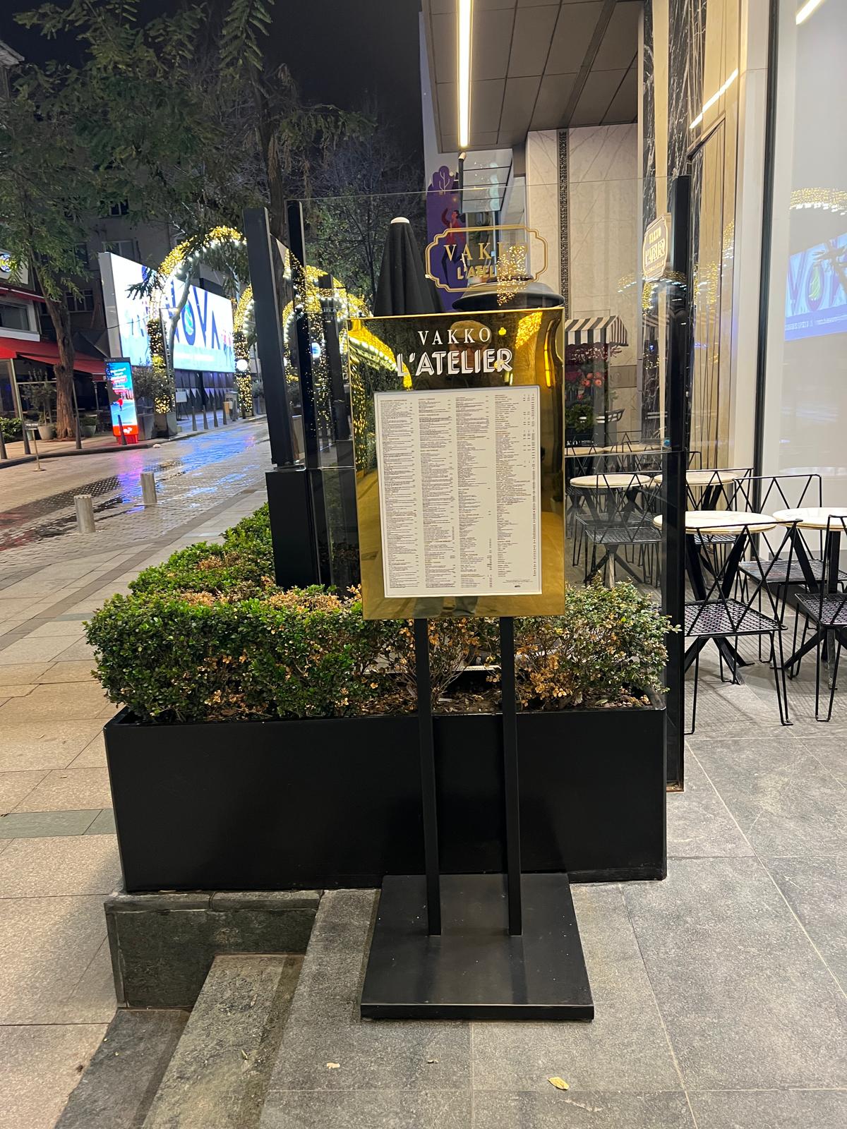 Freestanding Menu - Otimsan Shop