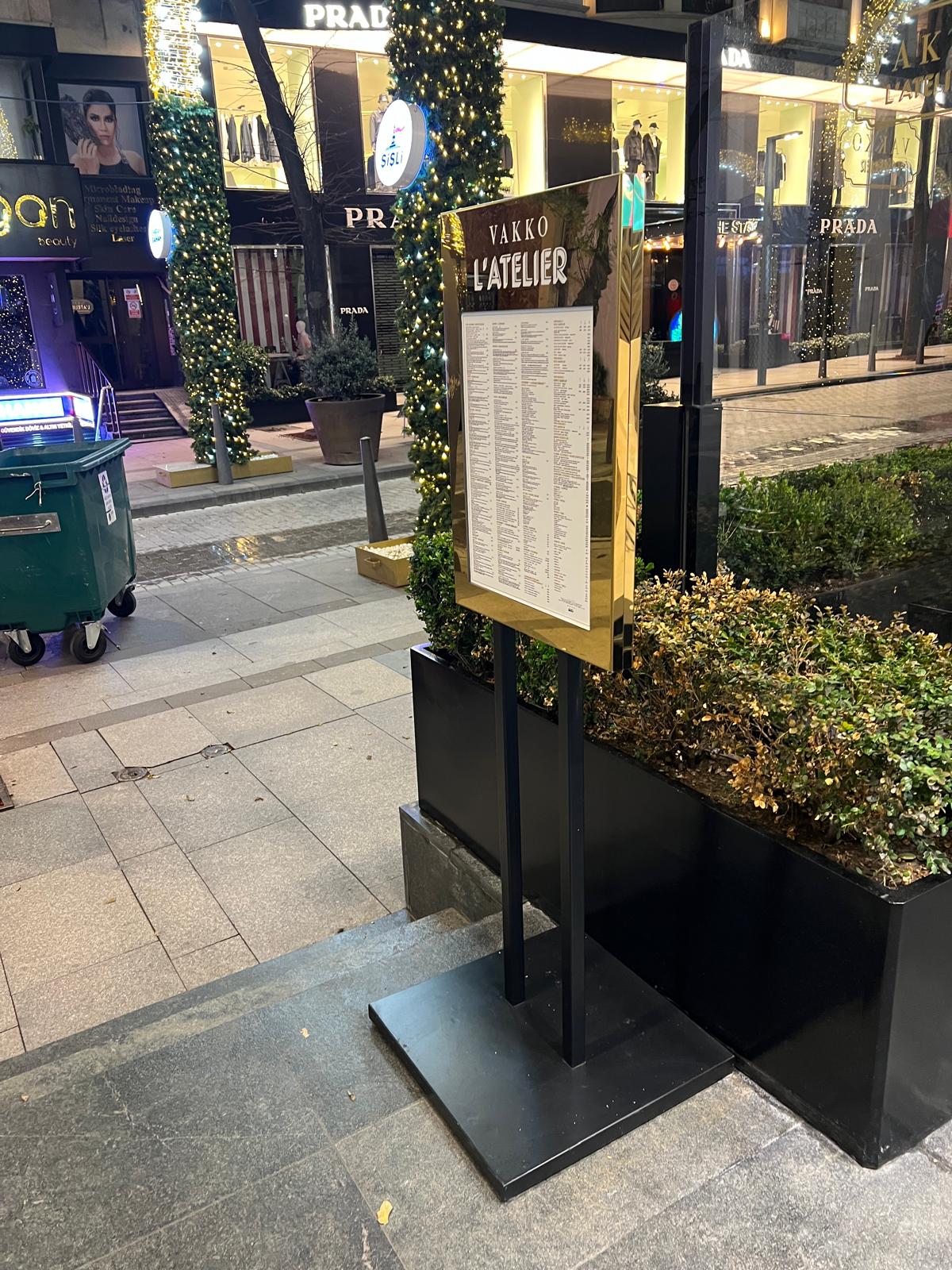 Freestanding Menu - Otimsan Shop