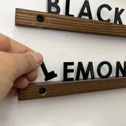 Wooden Slat Changeable Menu Board - Daily Menu Solution for Cafés and Coffee Shops - Otimsan Shop