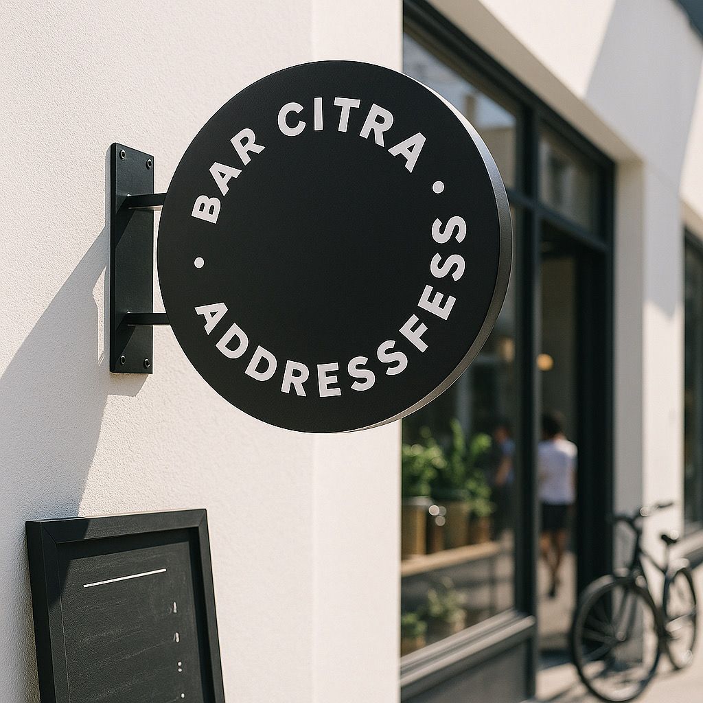 Double-Sided Durable Round Store Sign | Custom Logo Printed - Otimsan Shop