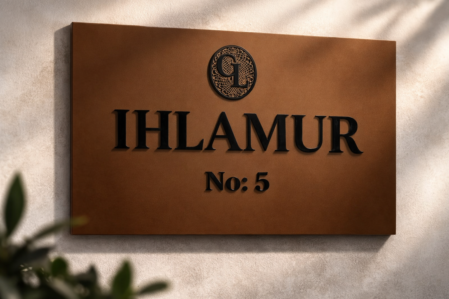 Custom-Made Aluminum Sign | Embossed Letters & UV Print Villa, Apartment & Building Name Signage - Otimsan Shop