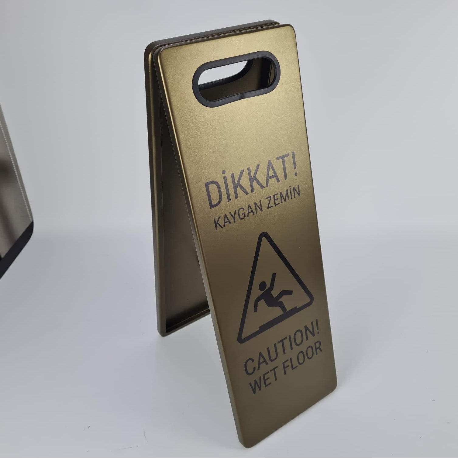 Metal Wet Floor Sign – Foldable Double-Sided Warning Board for Hotels & Shopping Malls - Otimsan Shop