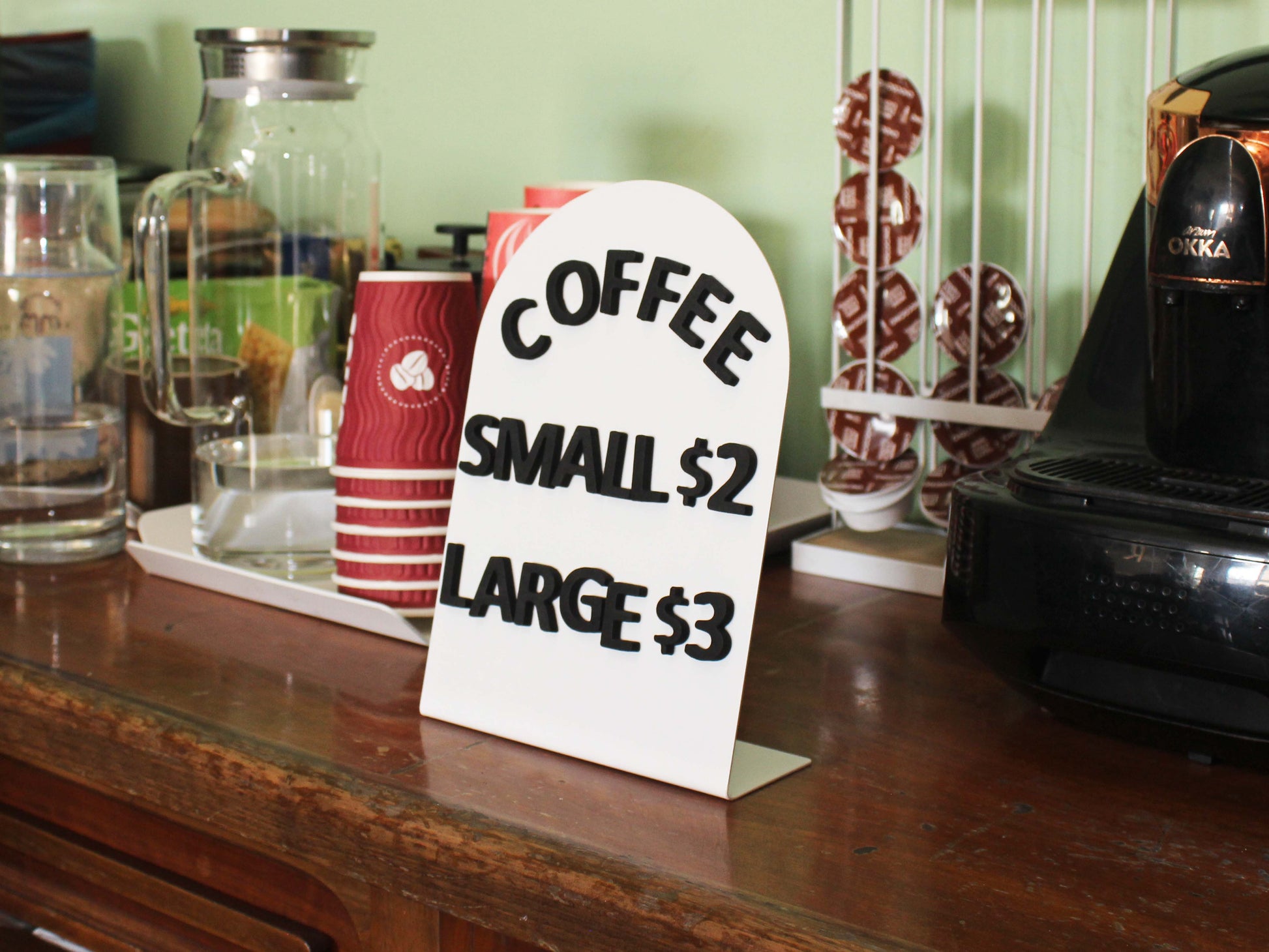 3-Piece Metal Tabletop Information Stand – Magnetic Letter Changeable Message Board - Otimsan Shop