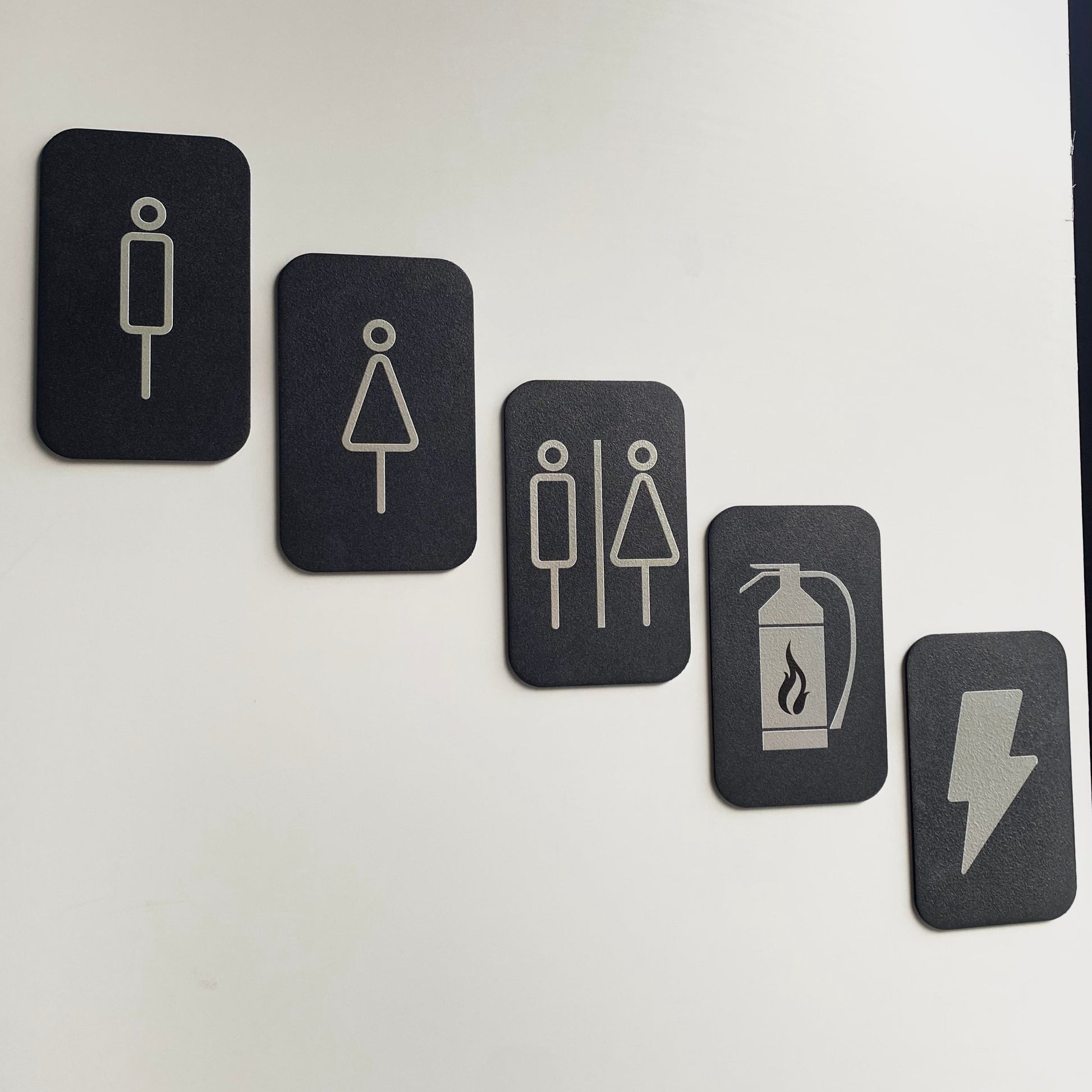 Warning Safety Signs | Compliant WC, Electrical Panel, Fire Extinguisher Icons - Otimsan Shop