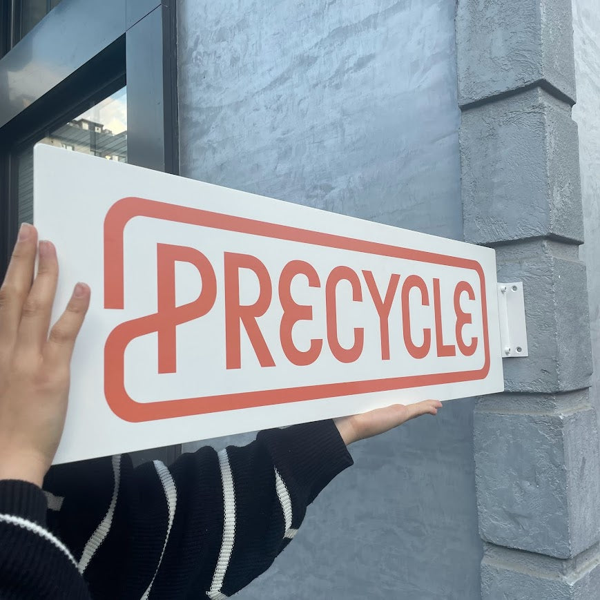 Double-Sided Budget Store Sign | Rectangular Custom Logo Print - Otimsan Shop