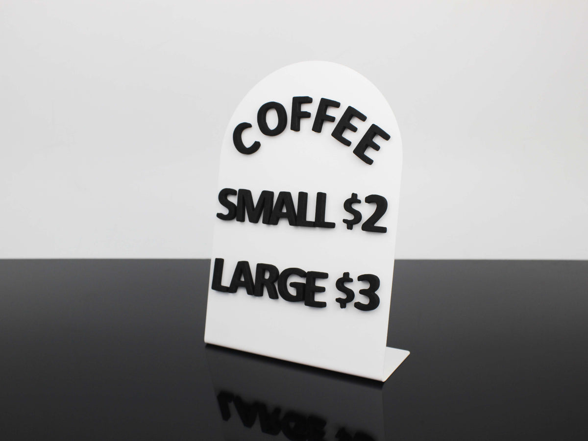3-Piece Metal Tabletop Information Stand – Magnetic Letter Changeable Message Board - Otimsan Shop