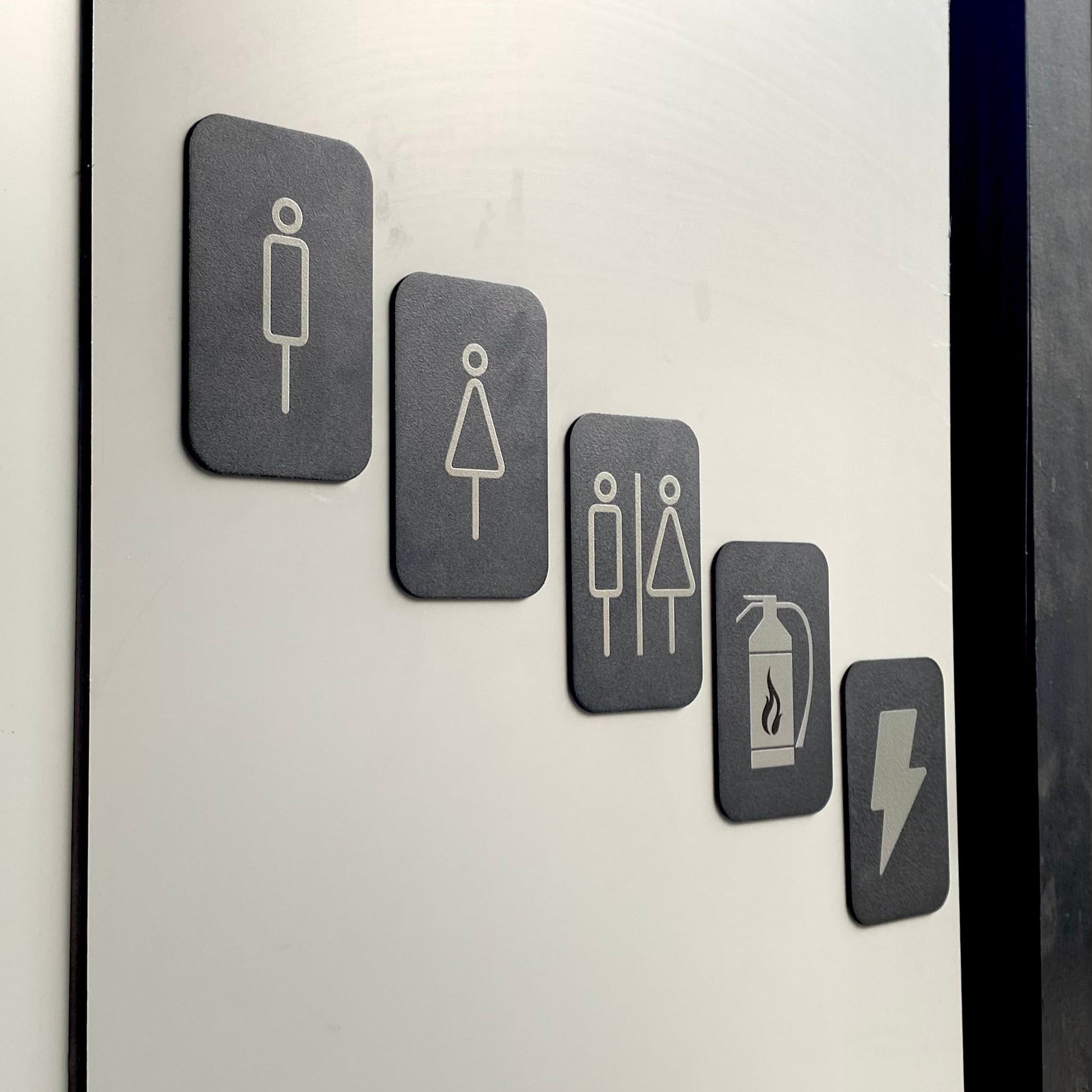 Warning Safety Signs | Compliant WC, Electrical Panel, Fire Extinguisher Icons - Otimsan Shop