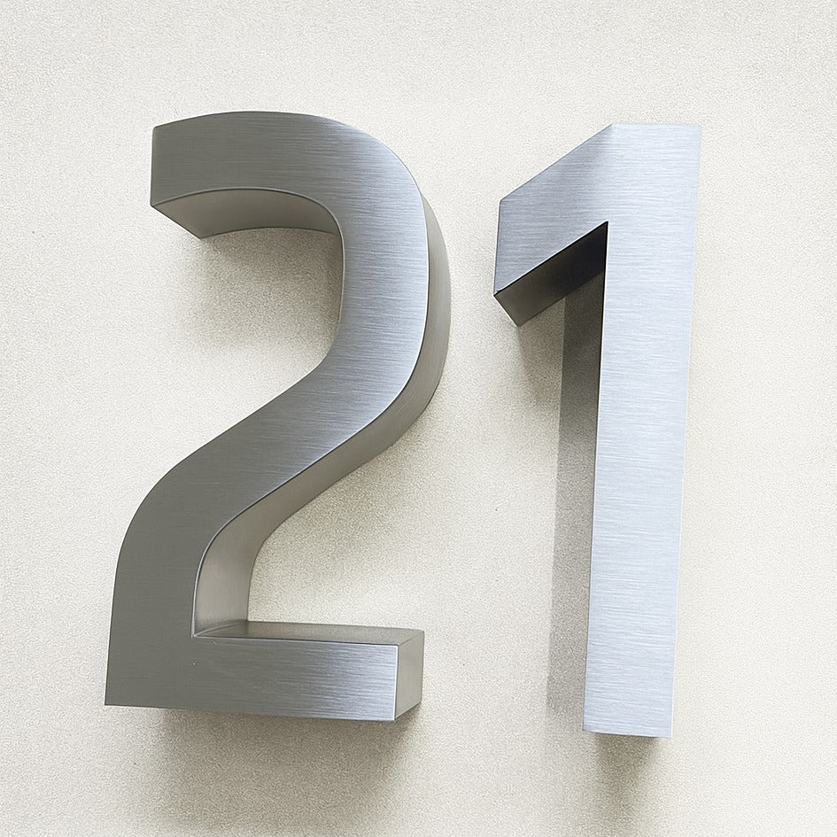 Wall-Mounted Stainless Steel Door Number – 5-Piece Set - Otimsan Shop