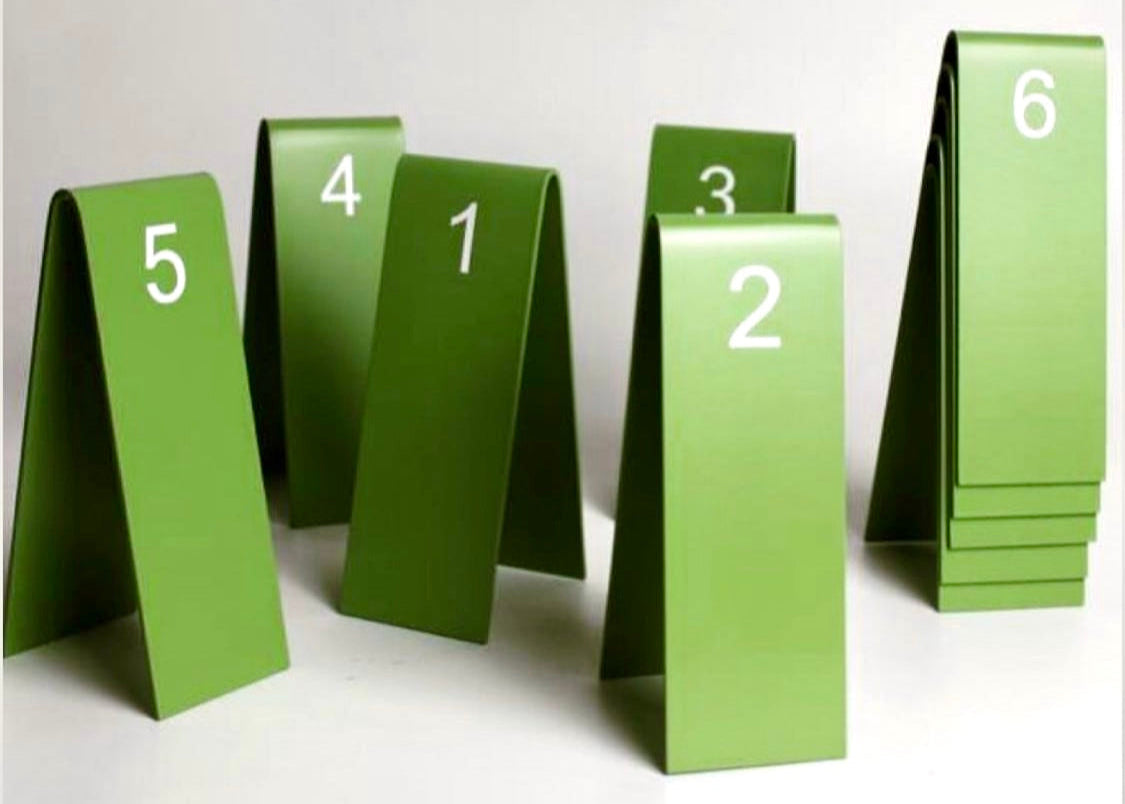 Table Number Stand | QR Code, Double-Sided & Custom Logo Design for Restaurants & Cafés - Otimsan Shop