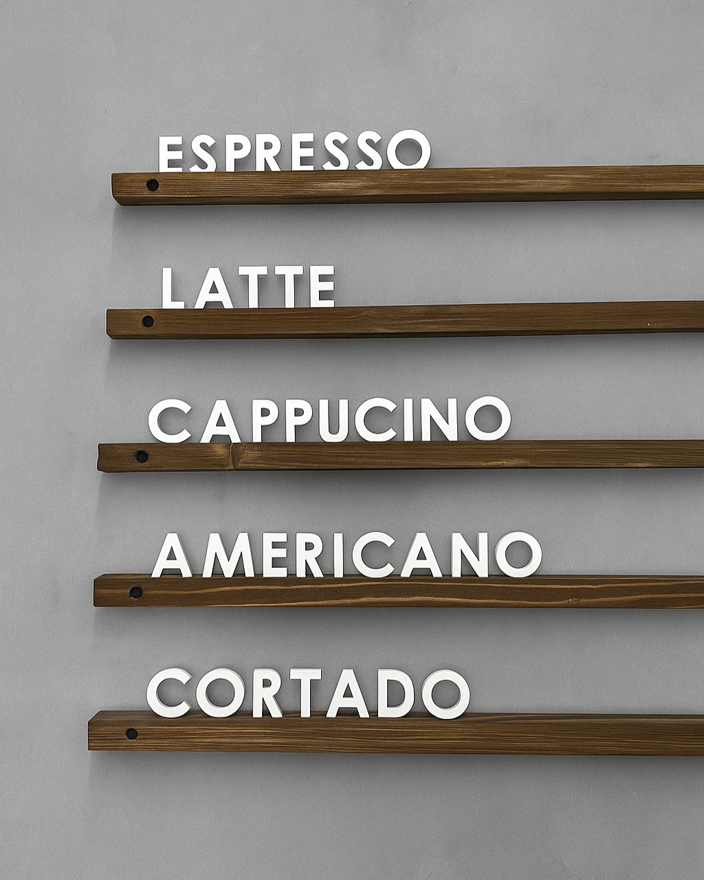 Wooden Slat Changeable Menu Board - Daily Menu Solution for Cafés and Coffee Shops - Otimsan Shop